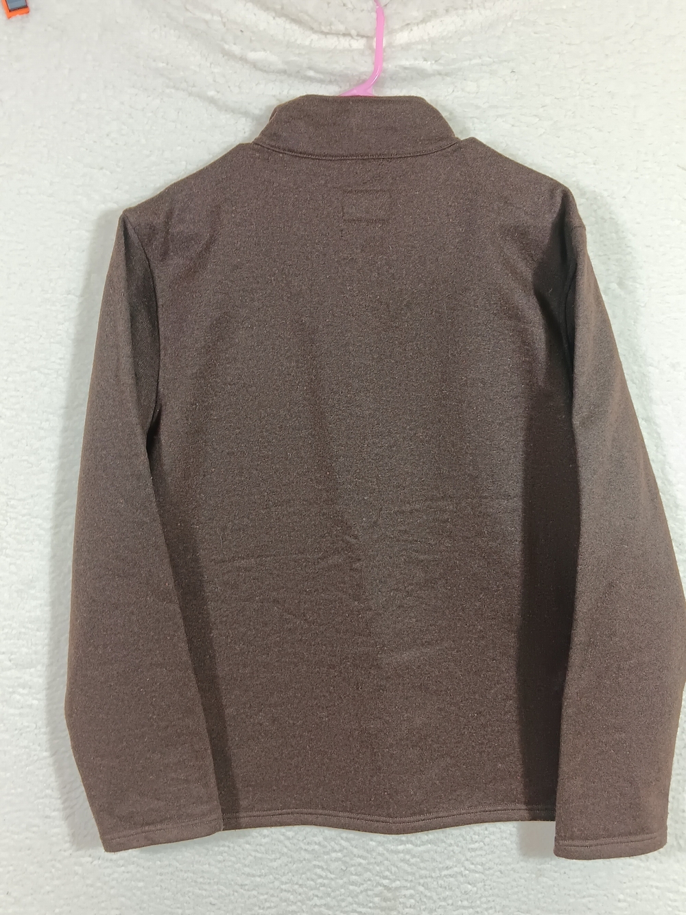 Prana Pullover Mens Large Brown Brookland 1/4 Zip Wool Blend Outdoor Gorpcore - Picture 6 of 10